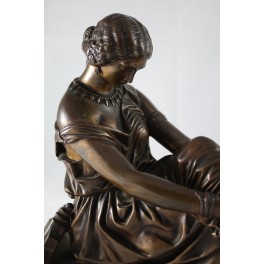 Sculpture en bronze "Sappho" de James Pradier (1790-1852), fonderie d'Art Susse et Frères VENDU