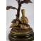 Sculpture bougeoir en bronze oiseaux