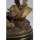 Sculpture bougeoir en bronze oiseaux