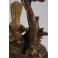 Sculpture bougeoir en bronze oiseaux