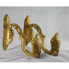 Paire d'embrasses pour rideaux en bronze doré époque fin 19ème siècle, Napoléon III VENDU