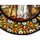 Vitrail en médaillon 'Saint André' style 15ème siècle, époque début 20ème siècle