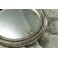 Petit miroir ovale biseauté avec monture en argent