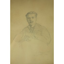 Dessin 'Portrait d'homme' attribué à Nélie Jacquemart (1841-1912) VENDU