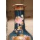 Paire de vases en faïence à fond bleu oiseaux et fleurs Japon vers 1900