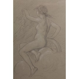 Dessin 'Déesse Fortune' Victor René Livache (1872-1944) VENDU