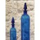 2 flacons de vitrine de pharmacie en verre bleu fin 19ème, début 20ème siècle