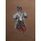 Dessin huile sur papier 'Étude de costume oriental pour ballet' Hippolyte Ballue (1820-1867)