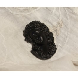 Glyptique - Camée, sujet en jais 'Portrait de femme' fin 19ème siècle