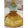 Vase de la cristallerie de Portieux en verre jaune et bleu