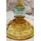 Vase de la cristallerie de Portieux en verre jaune et bleu