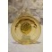 Vase de la cristallerie de Portieux en verre jaune et bleu
