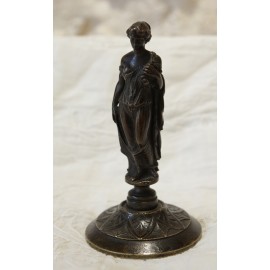 Sculpture en bronze femme à l'antique fin 19ème siècle