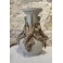 Vase en grès hirondelles et mascarons Sarreguemines, fin 19ème siècle
