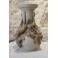 Vase en grès hirondelles et mascarons Sarreguemines, fin 19ème siècle
