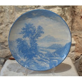 Grand plat de présentation en faïence de Premières, Jules Lavalle (1860-1880)