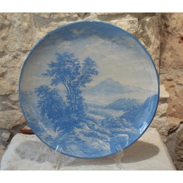 Grand plat de présentation en faïence de Premières, Jules Lavalle (1860-1880)