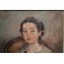 Tableau huile sur toile 'Portrait de jeune fille au foulard' Raphaël Dubois (1888-1960)