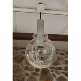 Suspension, lustre, luminaire, en verre soufflé de Murano 'Membrane' Toni Zuccheri pour Venini vers 1960