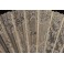 Éventail plié à 18 brins en nacre et dentelle décor peint aux oiseaux 1890-1900
