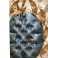 Globe de mariée et sa garniture de soie bleue et laiton fin 19ème siècle, début 20ème siècle