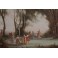 Gouache 'La danse des nymphes' d'après Camille Corot époque 19ème siècle