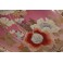 Assiette en faïence de Satsuma rose à décor de fleurs et d'oiseau fin 19ème siècle