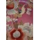 Assiette en faïence de Satsuma rose à décor de fleurs et d'oiseau fin 19ème siècle