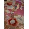 Assiette en faïence de Satsuma rose à décor de fleurs et d'oiseau fin 19ème siècle
