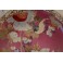 Assiette en faïence de Satsuma rose à décor de fleurs et d'oiseau fin 19ème siècle