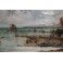 Grande jardinière en faïence de Premières Bord de mer fin 19ème siècle