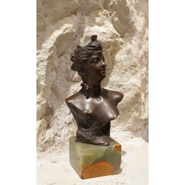 Sculpture en bronze 'Reine de coeur' Jean Garnier (1853-1930)