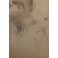 Dessin au fusain 'Portrait de femme de profil' signé Antonin Mercié (1845-1916)