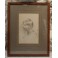 Dessin au fusain 'Portrait de femme de profil' signé Antonin Mercié (1845-1916)