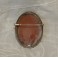 Grande broche camée sur coquillage profil d'homme fin 19ème siècle