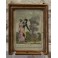 Deux gravures aquarellées 'L'eau et le feu' vers 1800, époque Empire