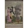 Deux gravures aquarellées 'L'eau et le feu' vers 1800, époque Empire