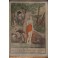 Deux gravures aquarellées 'L'eau et le feu' vers 1800, époque Empire