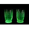 Deux verres gravés en Ouraline, vers 1900