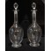 Paire de carafes en cristal taillé style Art déco vers 1930