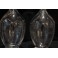 Paire de carafes en cristal taillé style Art déco vers 1930