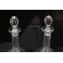 Paire de carafes en cristal taillé style Art déco vers 1930
