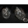 Paire de carafes en cristal taillé style Art déco vers 1930