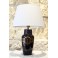 Lampe en faïence émaillé avec décor à l'or Sarreguemines entre 1835 et 1900
