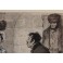 Dessin à l'encre et gouache 'La Visite' Édouard François Zier (1856-1924)