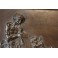 Grande plaque en bronze scène de bacchanales d'après Clodion, Thiébaut Frères 19ème siècle