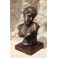 Sculpture en bronze buste de femme à l'insecte Jean Garnier (1853-1930)