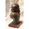 Sculpture en bronze buste de femme à l'insecte Jean Garnier (1853-1930)