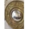 Paire de miroirs de sorcières laiton repoussé fin 19ème siècle