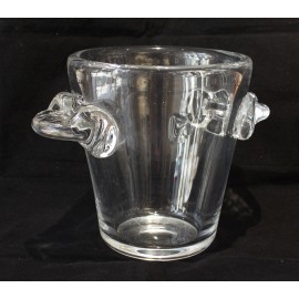 Seau à champagne en cristal signé Schneider France vers 1950